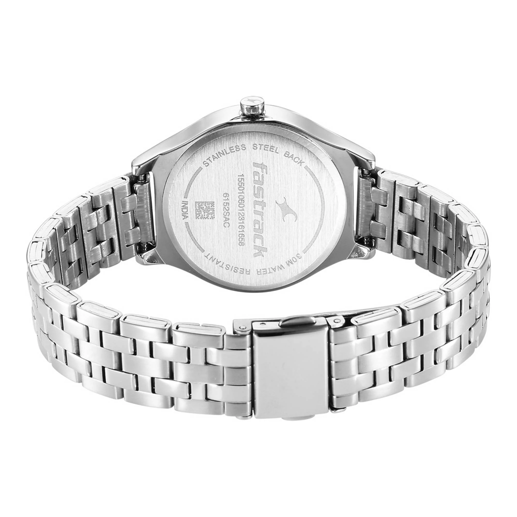 Fastrack Stunners Blue Dial Metal Strap Watch for Girls - Image 5