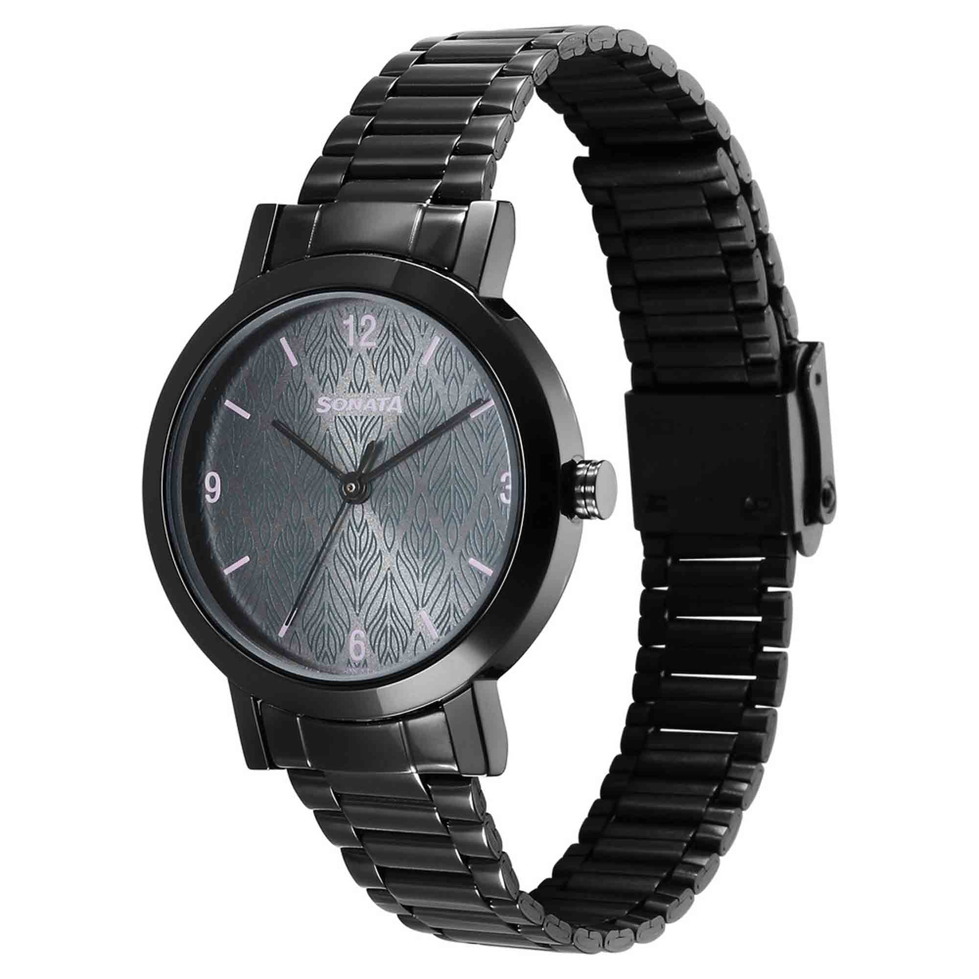 Ladies Essentials Grey Dial Stainless Steel Strap Watch for Women 8174NM01 - Image 2