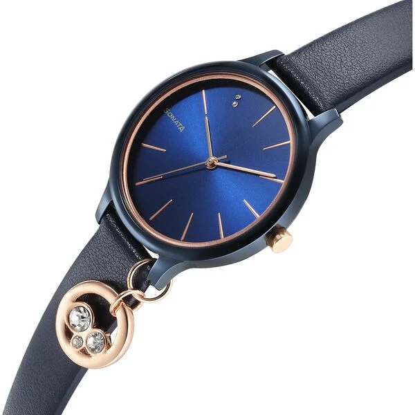 Sonata Blush Quartz Analog Pink dial Leather Strap Watch for Women - Image 3