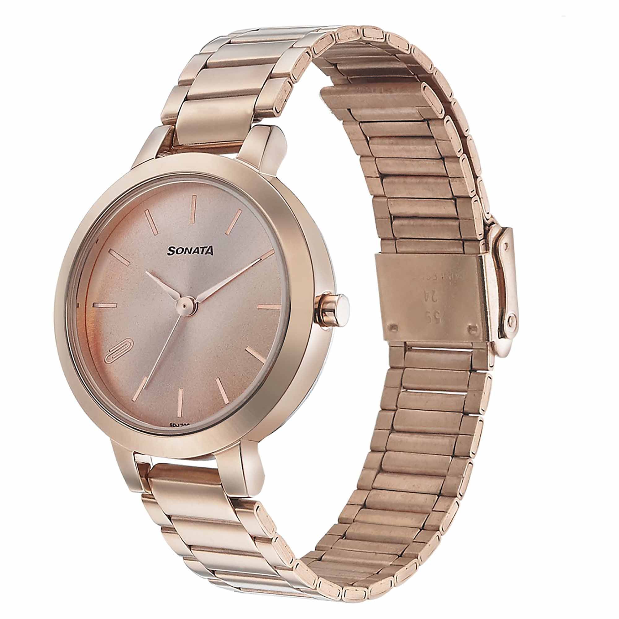 Sonata Play Rose Gold Dial Women Watch With Stainless Steel Strap - Image 2