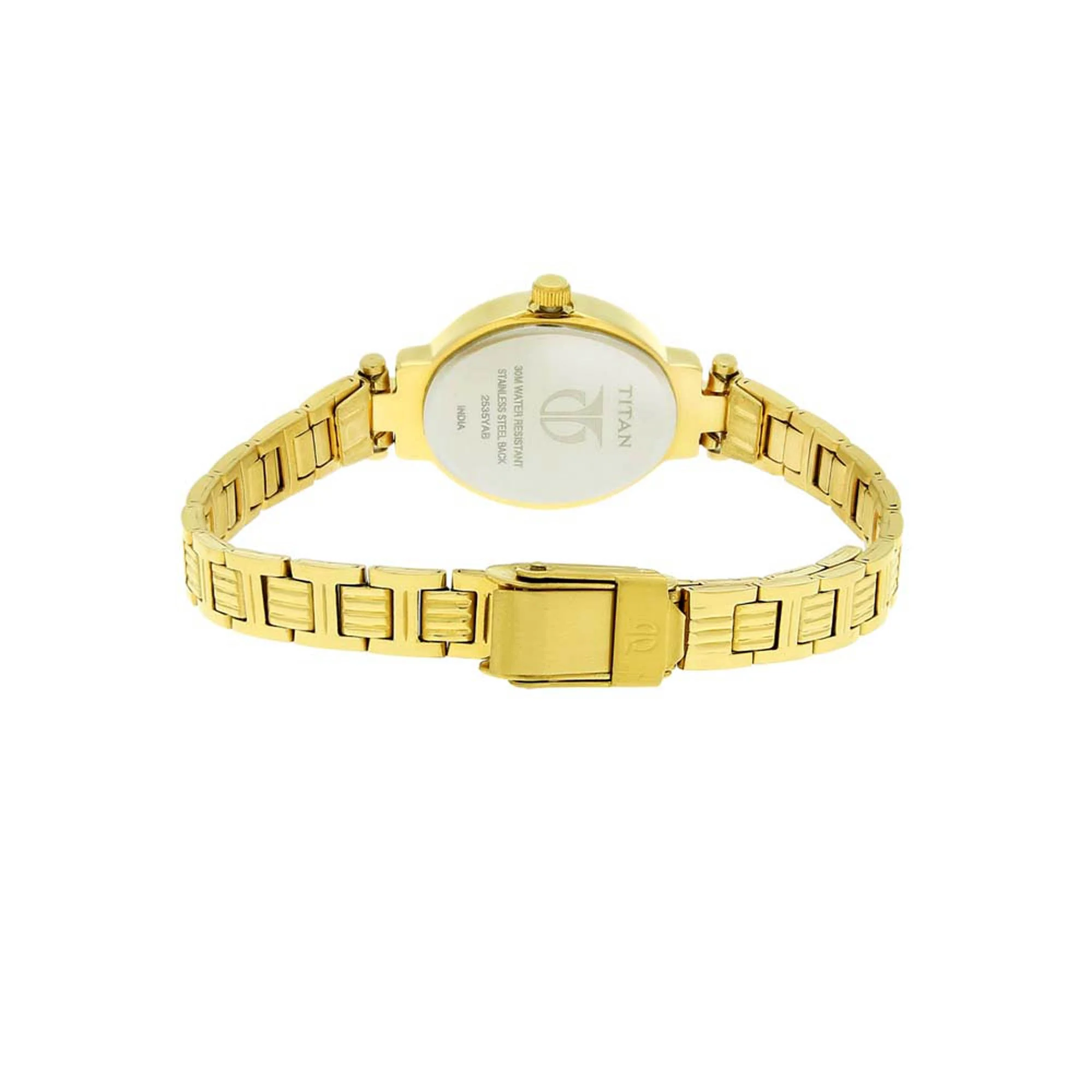 Titan Karishma Champagne Dial Alog Watch for Women (2535YM01) - Image 4