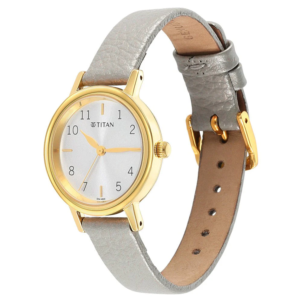 Titan Karishma Grey Dial Analog Leather Strap watch for WoMen - Image 3