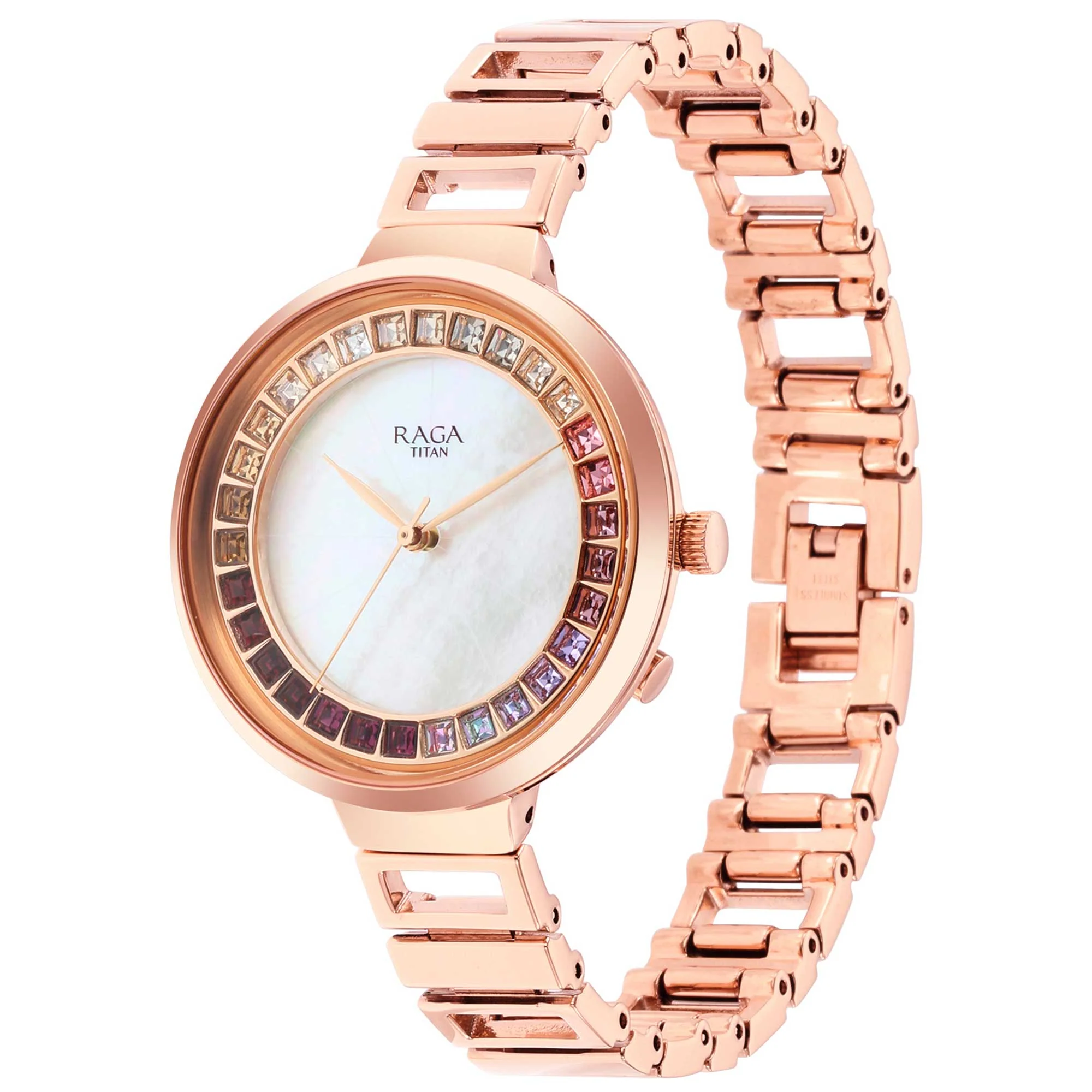 Titan Raga Love All Mother Of Pearl Dial Women Watch With Metal Strap - Image 2