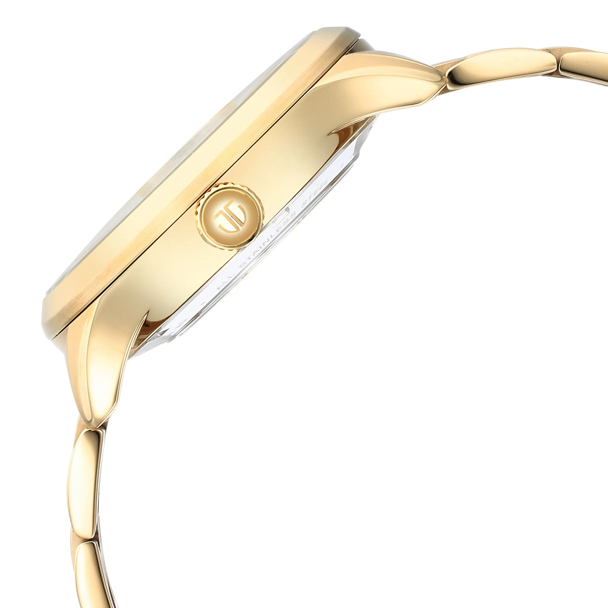 Titan Metal Mechanicals Golden Dial Golden Stainless Steel Strap Watch for Men - Image 4