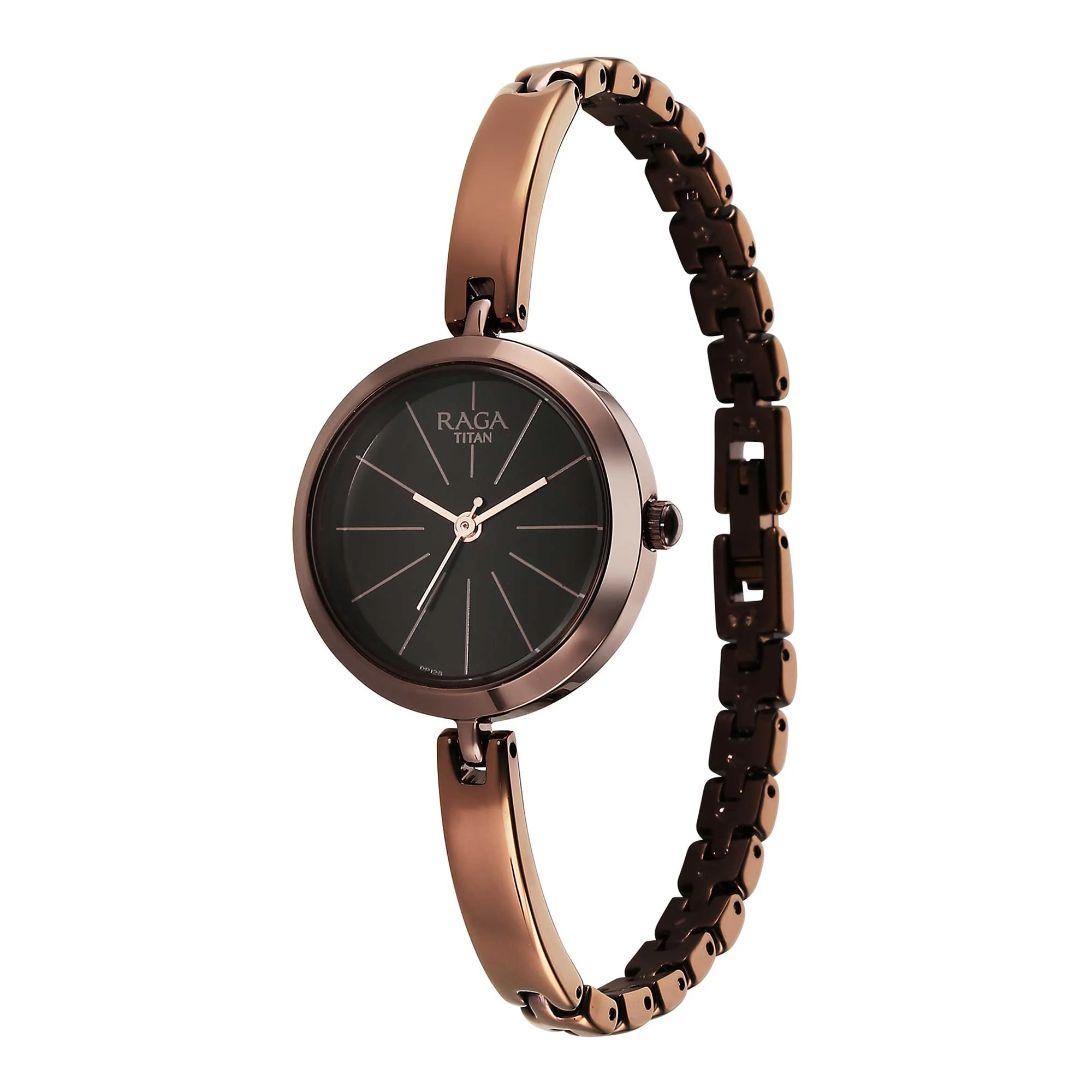 Titan Raga Viva Quartz Analog Brown Dial Brown Metal Strap Watch for Women - Image 4
