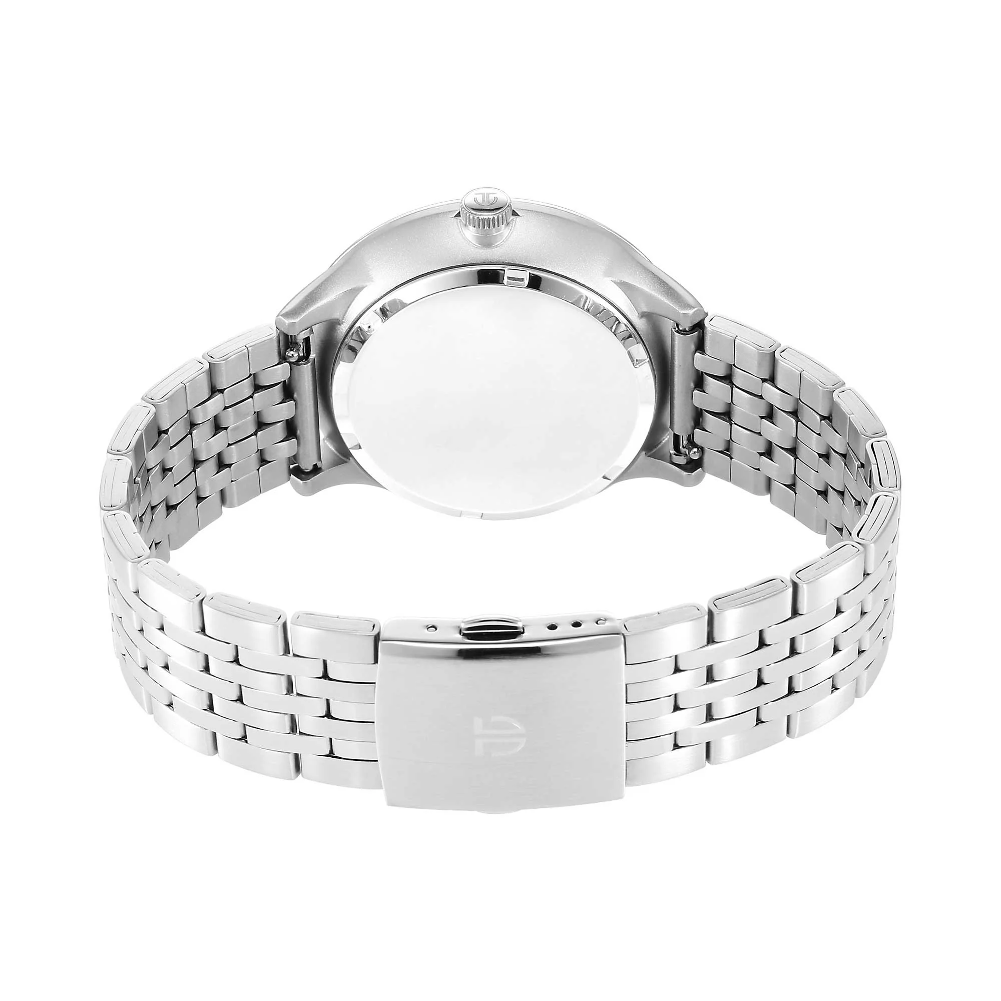Titan Timeless Treasures Quartz Analog with Date Pink Dial With Silver Color Stainless Steel Strap Watch For Men - Image 3